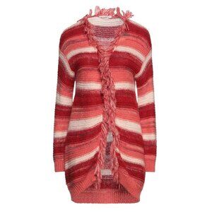 NWT New $146 Kontatto Mohair Open Front Fringe Cardigan Made In Italy One Size